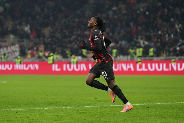Selebrasi Rafael Leao bersama AC Milan
