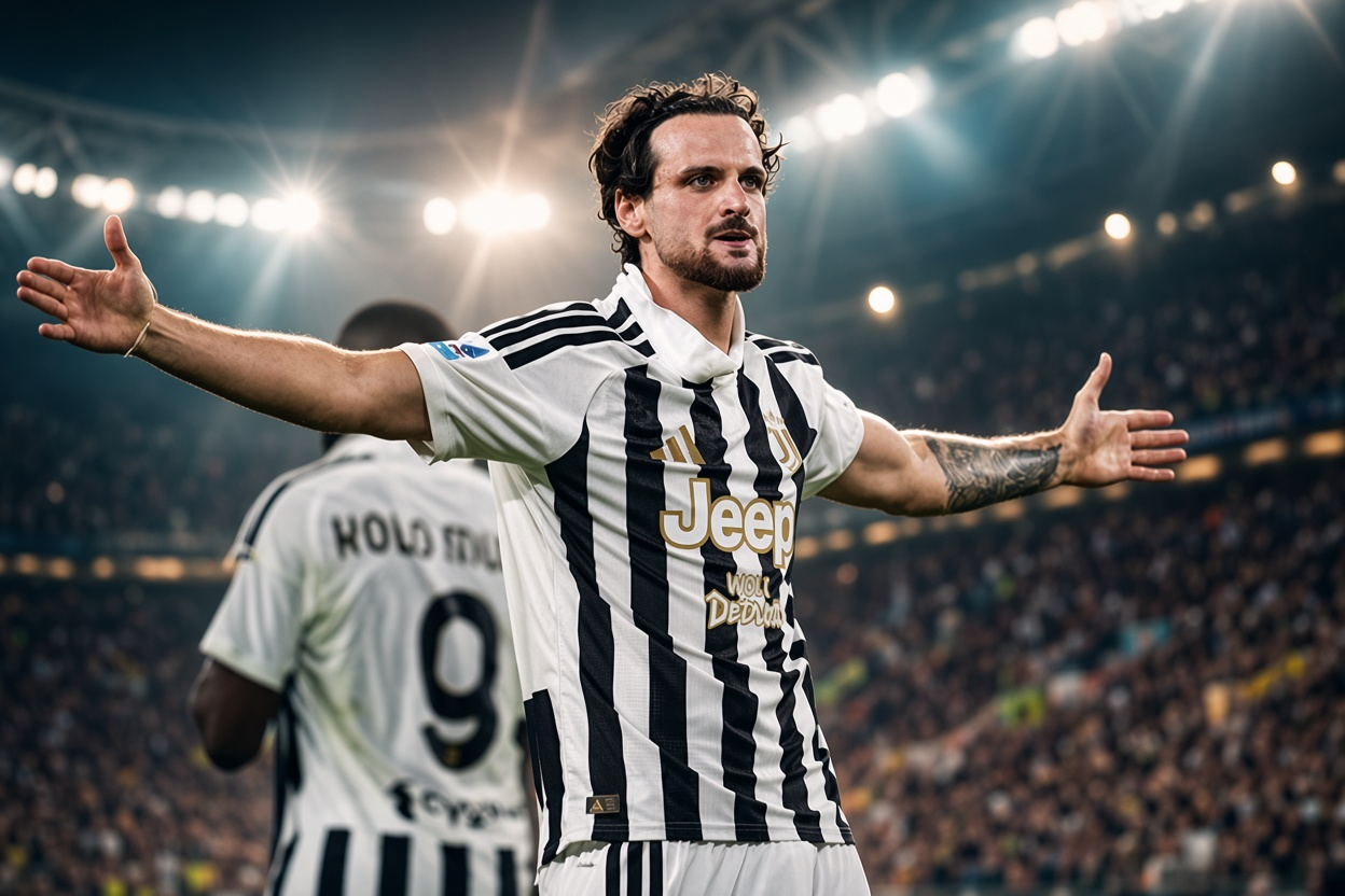 Ekspresi Federico Gatti usai mencetak gol
