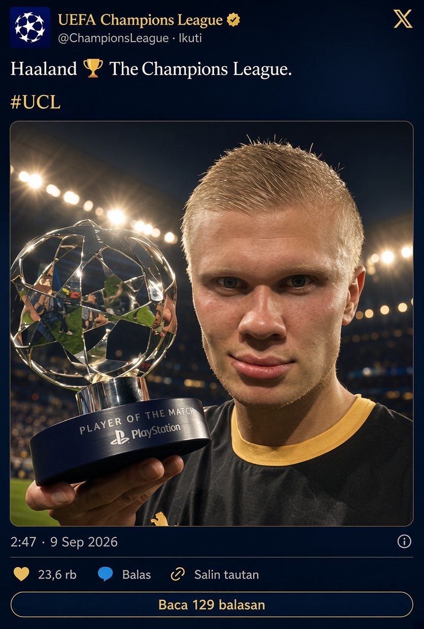 Erling Haaland dalam laga vs Porto