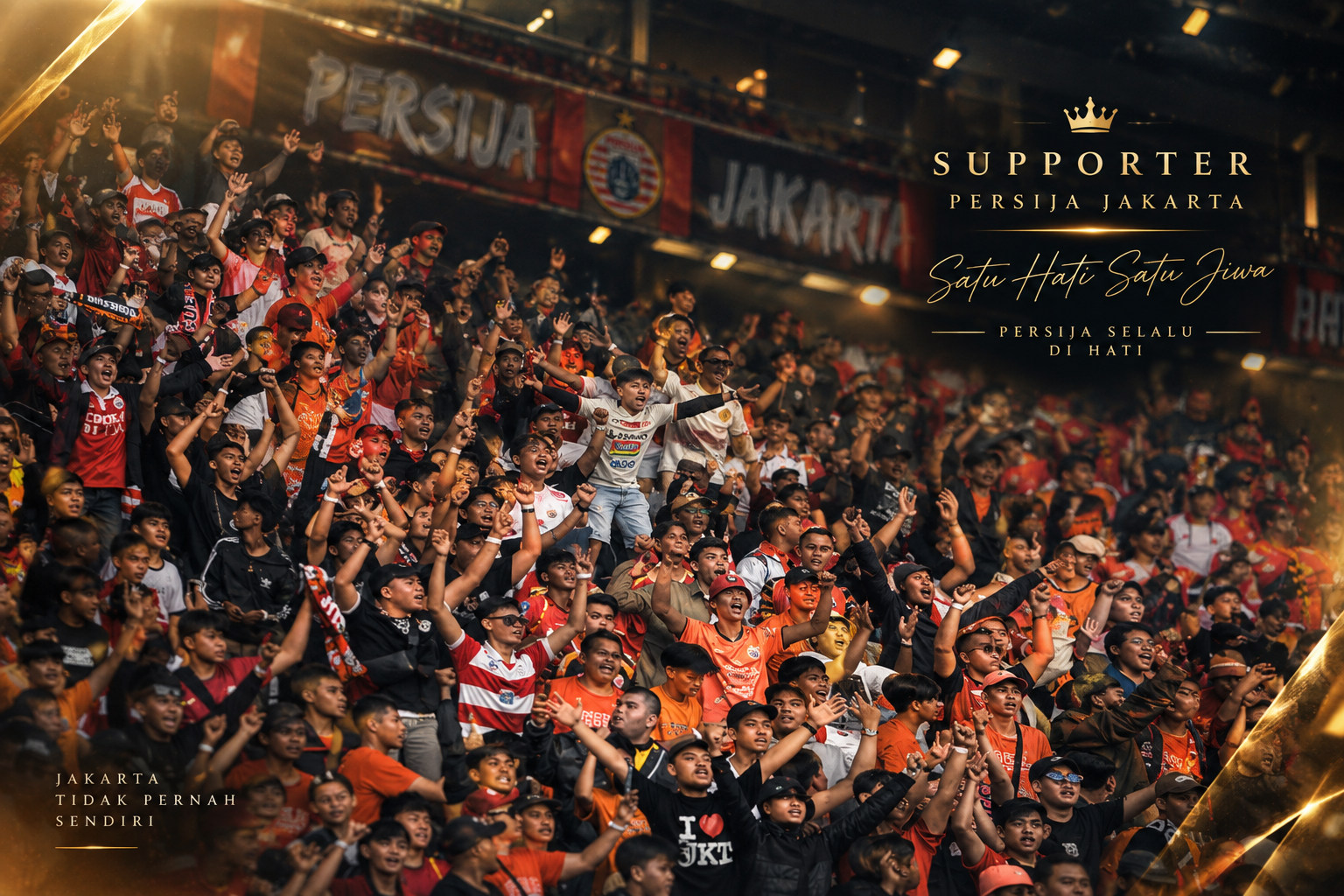 Aksi para suporter Persija